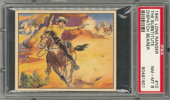 1940 R83 Gum, Inc. "Lone Ranger" #10 "The Substitute Dispatch Bearer" – PSA NM-MT 8